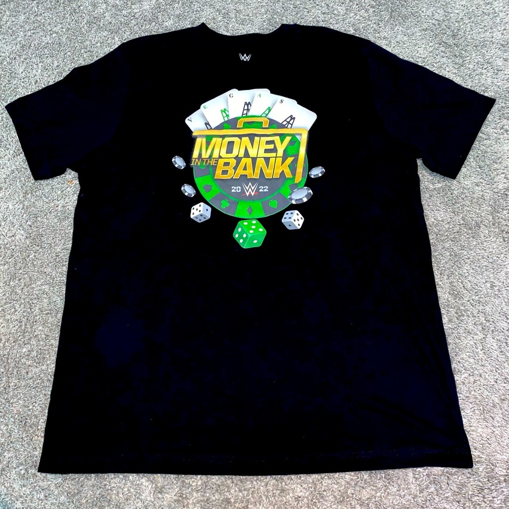WWE WWF TSHIRT T SHIRT TEE MONEY IN THE BANK 2022 XL BLACK RARE WRESTLING